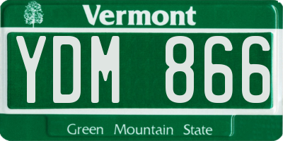 VT license plate YDM866
