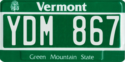 VT license plate YDM867