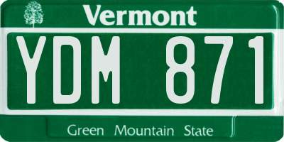 VT license plate YDM871