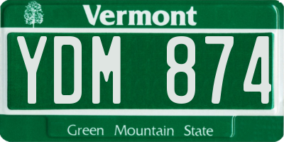 VT license plate YDM874