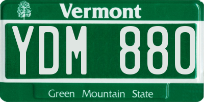 VT license plate YDM880