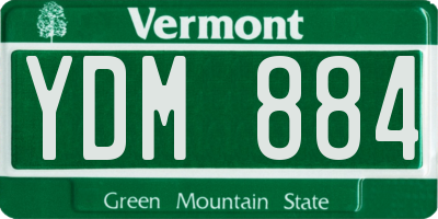 VT license plate YDM884
