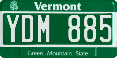 VT license plate YDM885