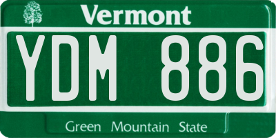 VT license plate YDM886