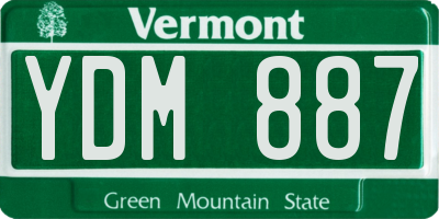 VT license plate YDM887