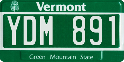 VT license plate YDM891