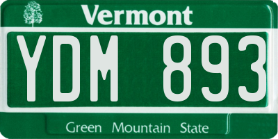 VT license plate YDM893