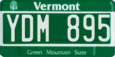 VT license plate YDM895
