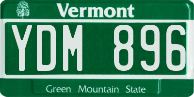 VT license plate YDM896