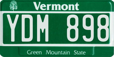 VT license plate YDM898
