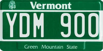VT license plate YDM900