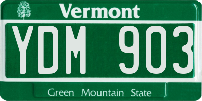 VT license plate YDM903