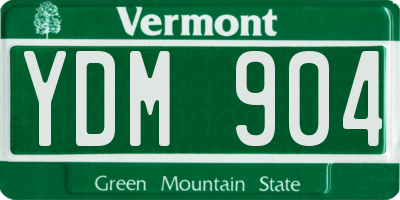 VT license plate YDM904