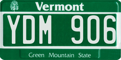 VT license plate YDM906