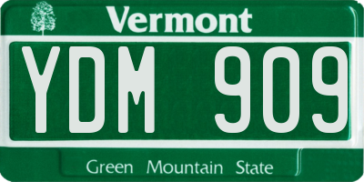 VT license plate YDM909