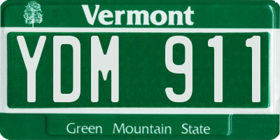 VT license plate YDM911