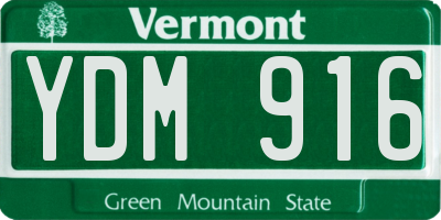 VT license plate YDM916