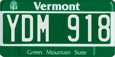 VT license plate YDM918