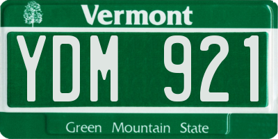 VT license plate YDM921