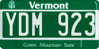 VT license plate YDM923