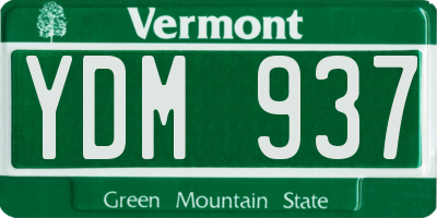 VT license plate YDM937