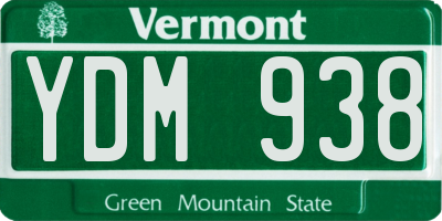 VT license plate YDM938