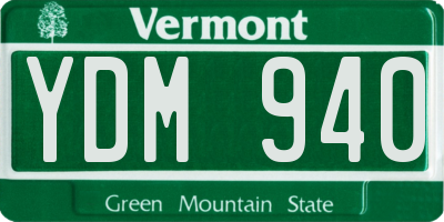 VT license plate YDM940