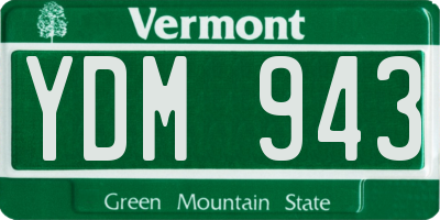 VT license plate YDM943