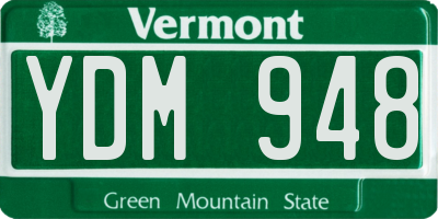 VT license plate YDM948