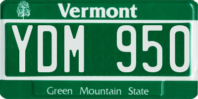 VT license plate YDM950