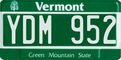 VT license plate YDM952