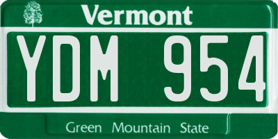 VT license plate YDM954
