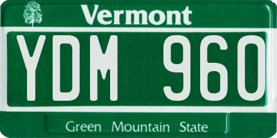 VT license plate YDM960