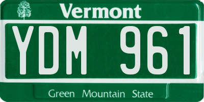 VT license plate YDM961