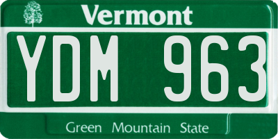 VT license plate YDM963