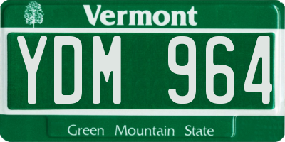VT license plate YDM964