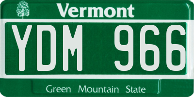 VT license plate YDM966