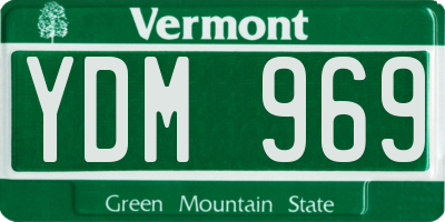 VT license plate YDM969