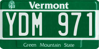 VT license plate YDM971