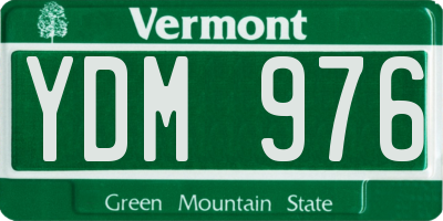 VT license plate YDM976