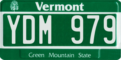 VT license plate YDM979
