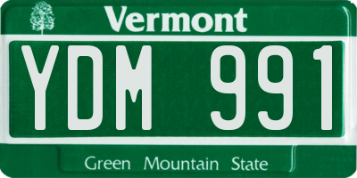 VT license plate YDM991