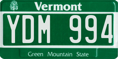 VT license plate YDM994