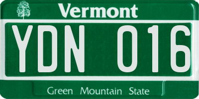 VT license plate YDN016