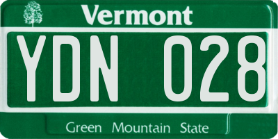 VT license plate YDN028