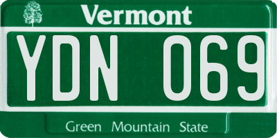 VT license plate YDN069