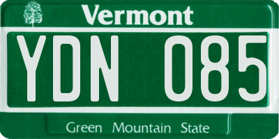 VT license plate YDN085
