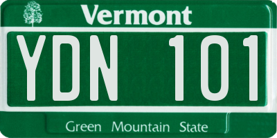 VT license plate YDN101