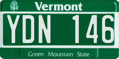 VT license plate YDN146