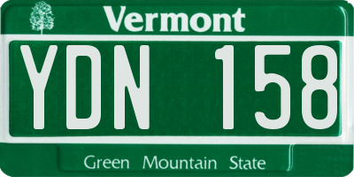 VT license plate YDN158